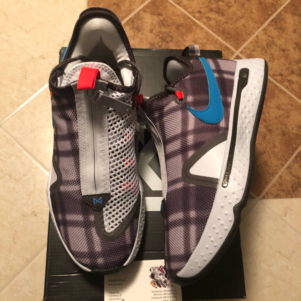 Brand New Nike Paul George 4 Plaid Sneakers Pg4
